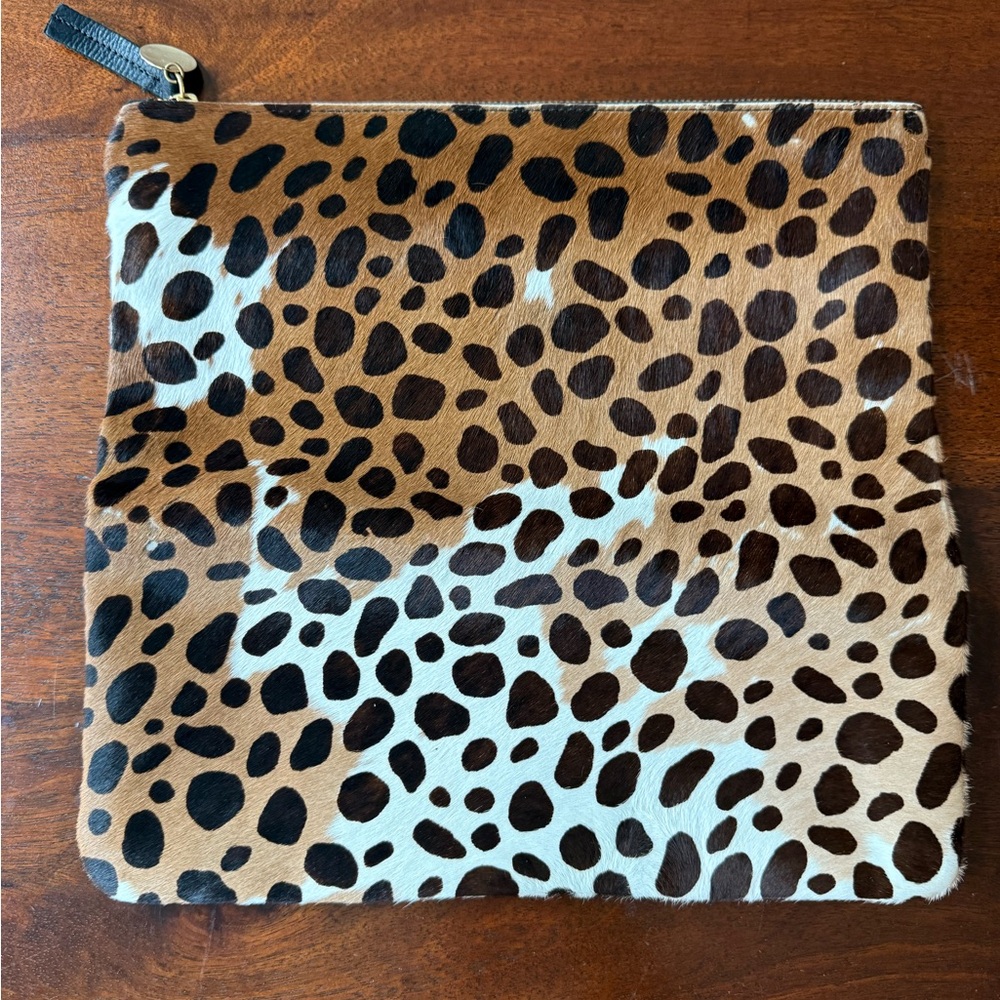 Clare V Leopard Print Clutch